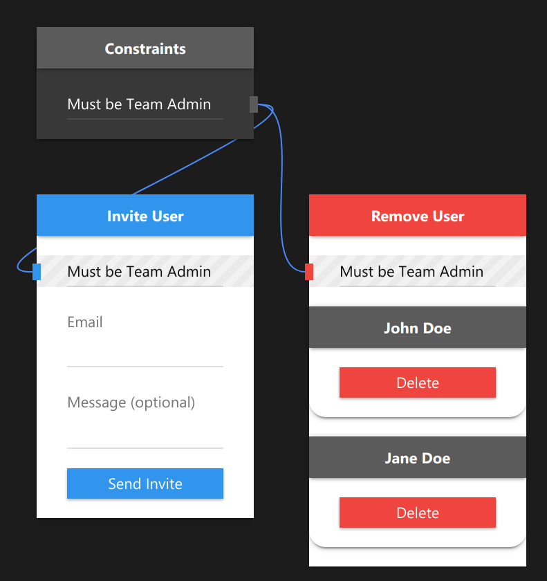 UI Drafter an Entry with many output links to share a UI constraint